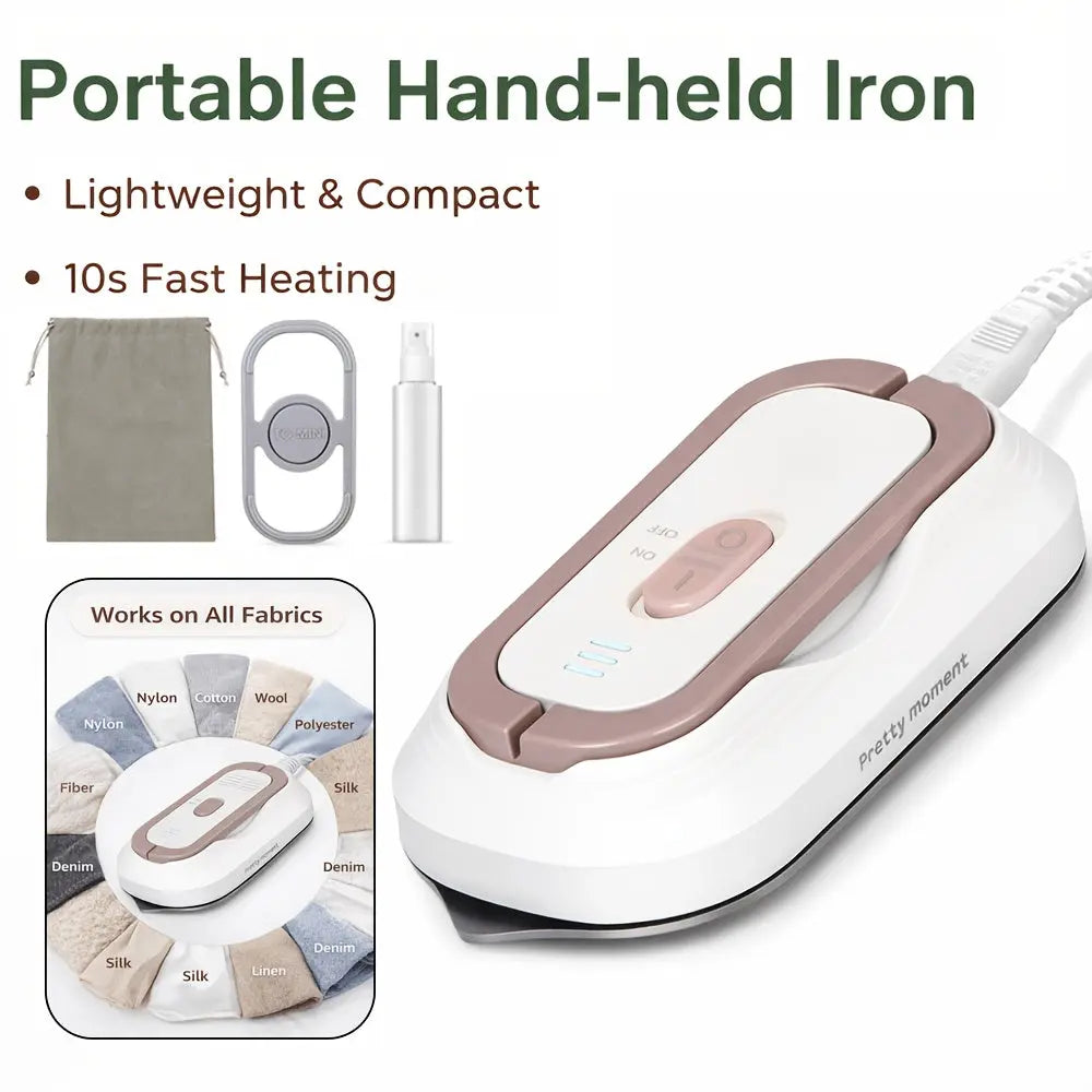 Mini Travel Iron with Dual Voltage and Ceramic Soleplate | Dual Voltage Portable Mini Iron | Travel Irons