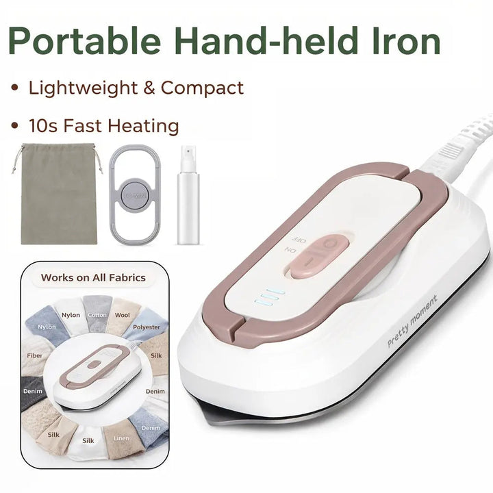 Mini Travel Iron with Dual Voltage and Ceramic Soleplate | Dual Voltage Portable Mini Iron | Travel Irons