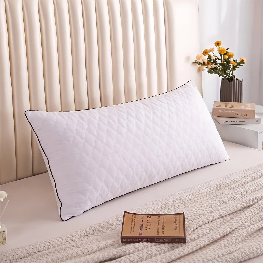 Quilted Body Pillow with Adjustable Polyester Fill for Sleeping and Lounging | Quilted Adjustable Body Pillow | Body Pillows
