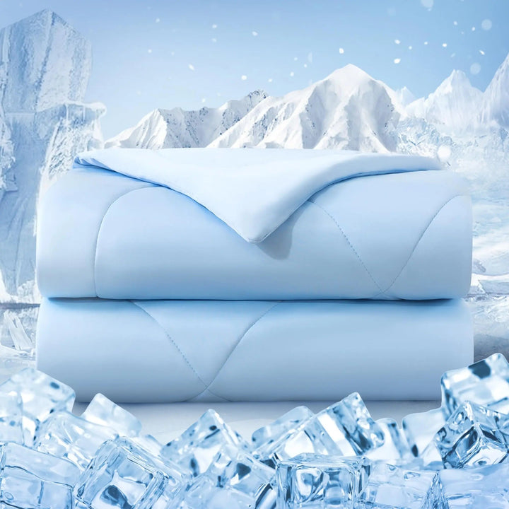 Double-Sided Lightweight Cooling Comforter in Ice Fabric for Summer | Ice Fabric Comfort for Hot Nights | Comforters