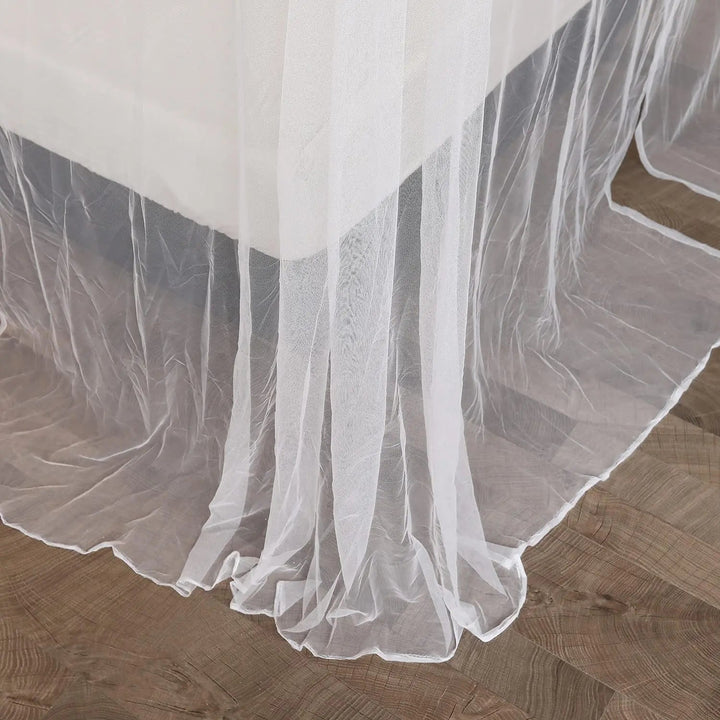 Large Four Door Square Mosquito Net Bed Canopy in Breathable Mesh | Roomy Insect Protection for Bedrooms | Bed Canopies