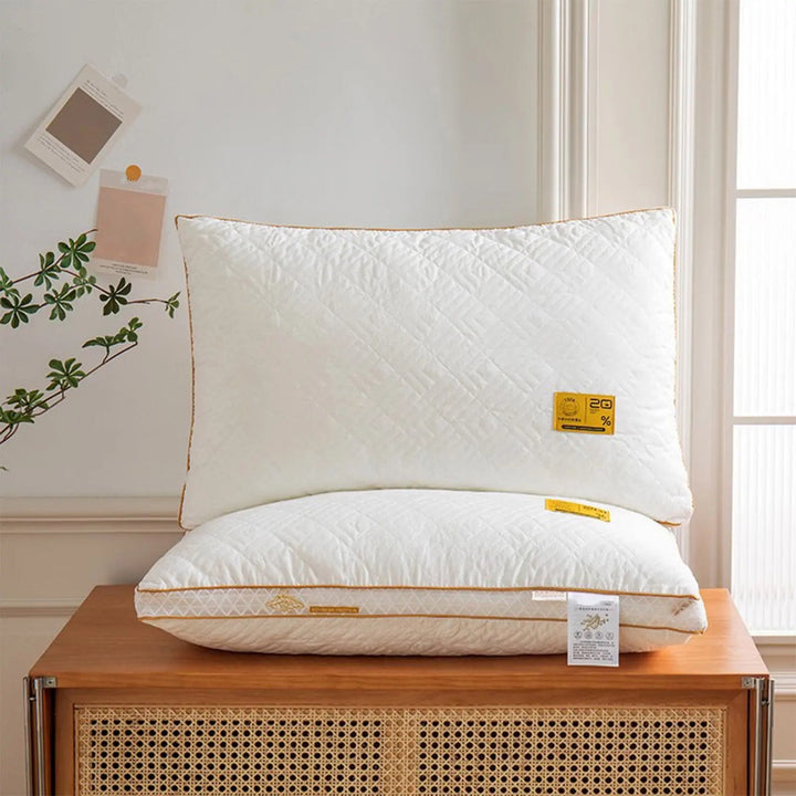 Soft Textile Soy Fiber Pillow with Ergonomic Height Support | Ergonomic Soy Fiber Pillow | Bed Pillows