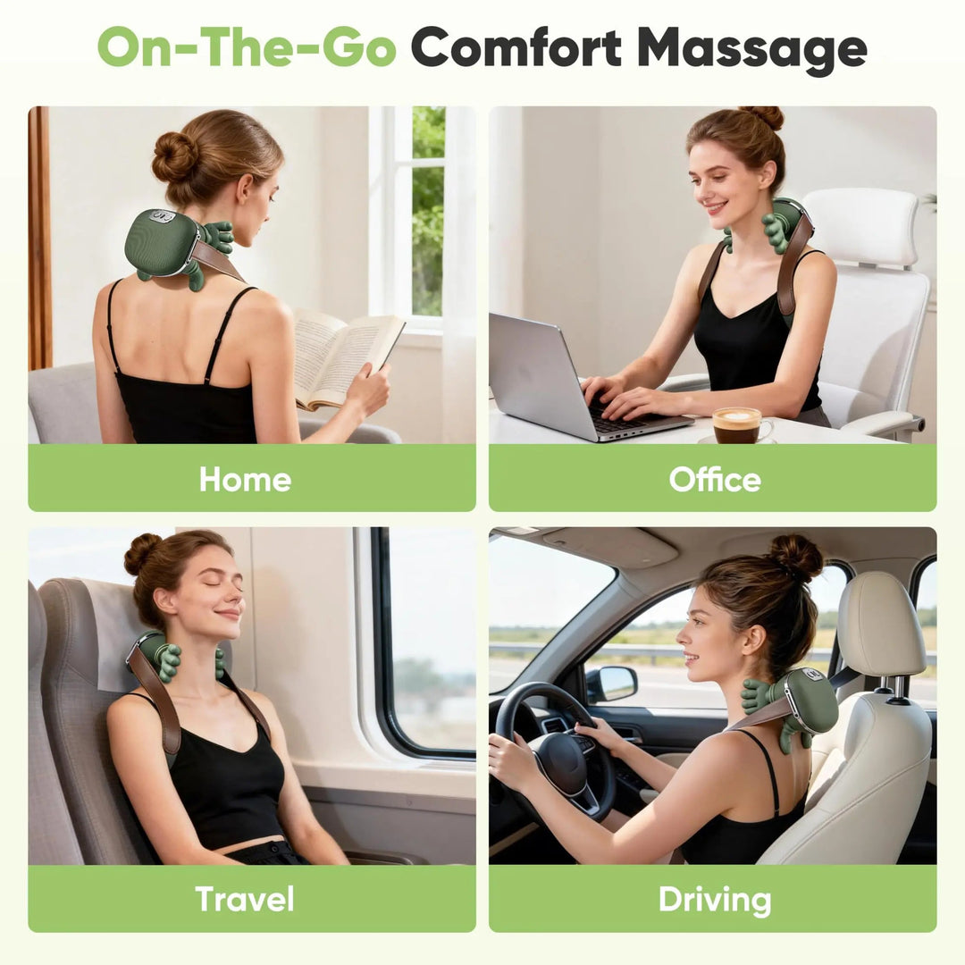 Deep Kneading Massager for Neck and Shoulders | Hands-Free Neck and Shoulder Kneading | Massagers