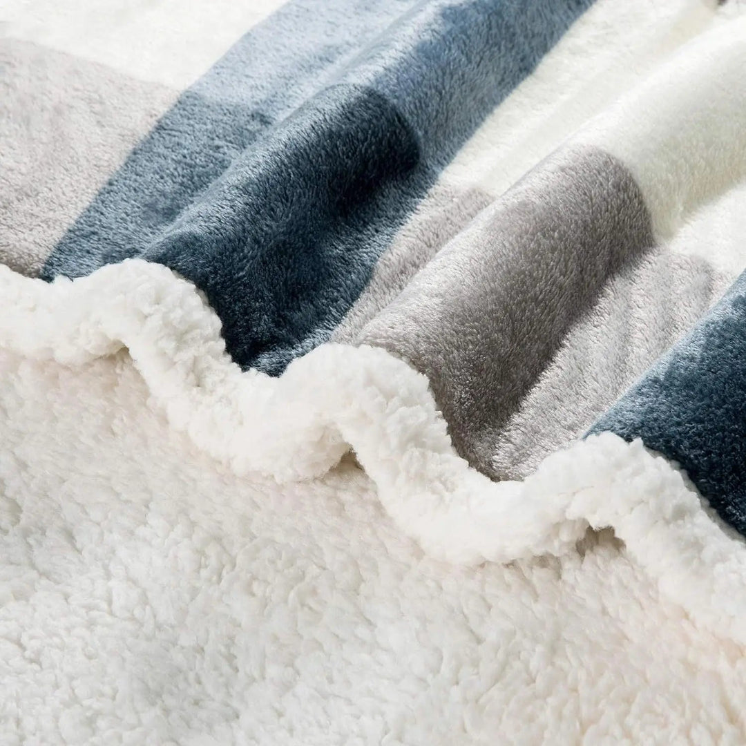 Double Layer Flannel Throw Blanket for Cozy Winter Bed and Sofa | Double Layer Flannel Winter Throw | Throw Blankets