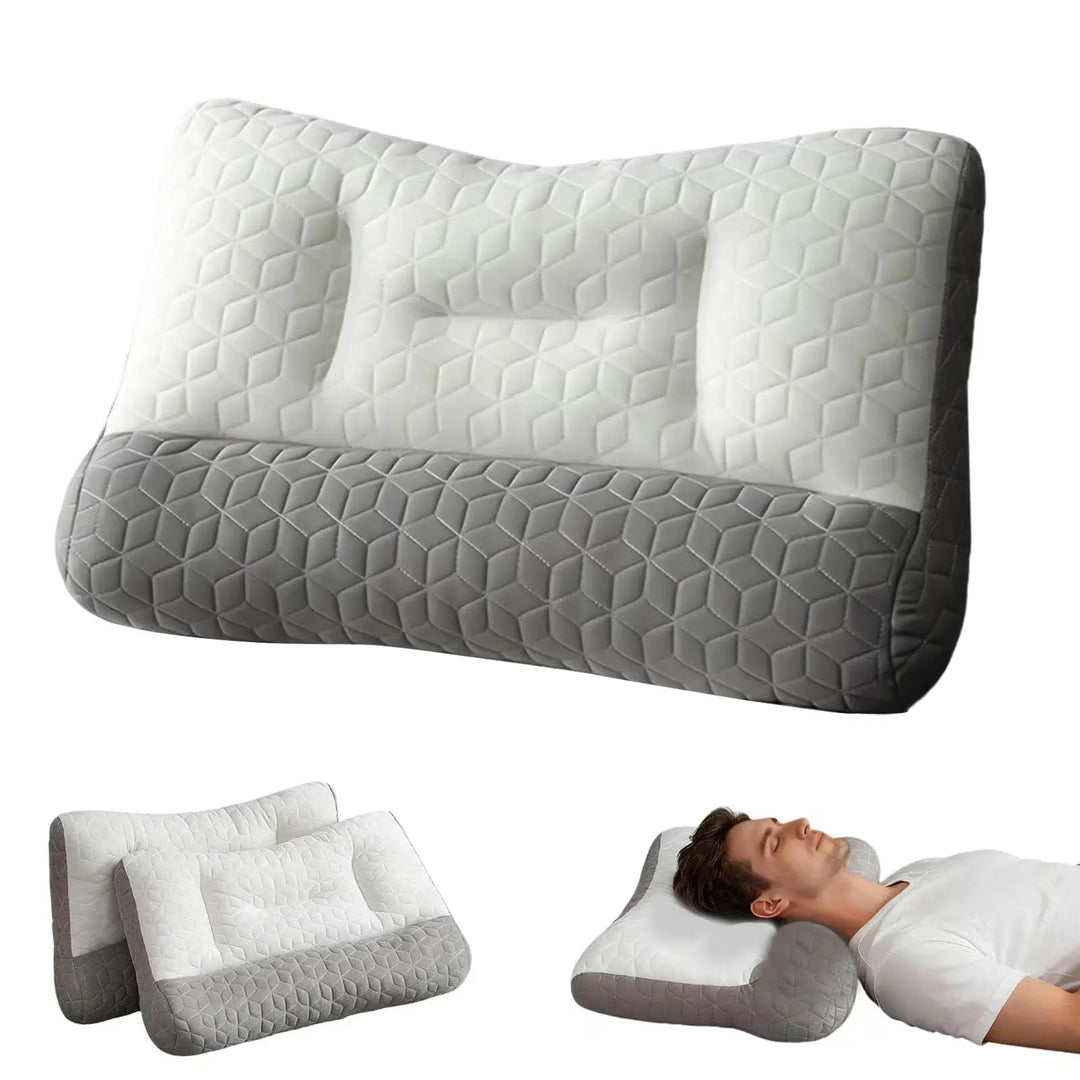 Dual Firmness Cervical Contour Pillow in Three Heights | Choose Your Height and Feel | Bed Pillows