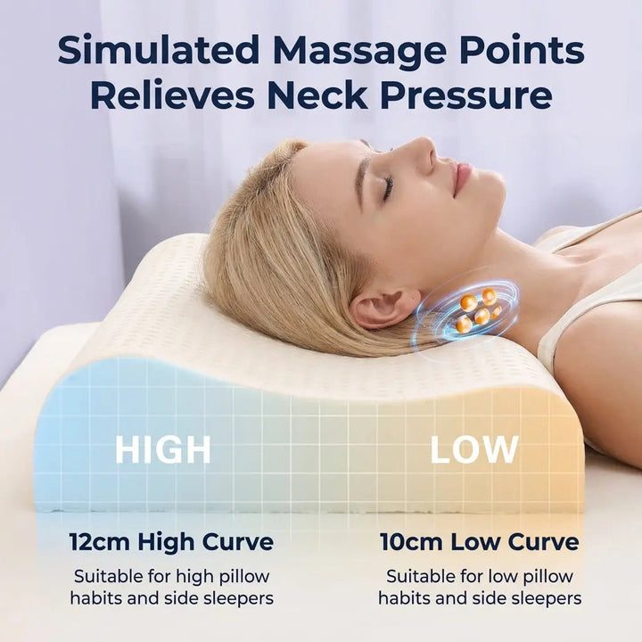 Natural Latex Memory Foam Pillow with Adjustable Height for Adults | Adjustable Latex Support Pillow | Bed Pillows