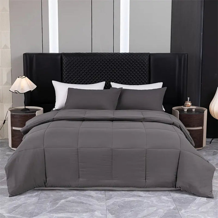Reversible Quilted Comforter with Diagonal Weave and Polyester Blend Fill | All-Season Reversible Comforter | Comforters