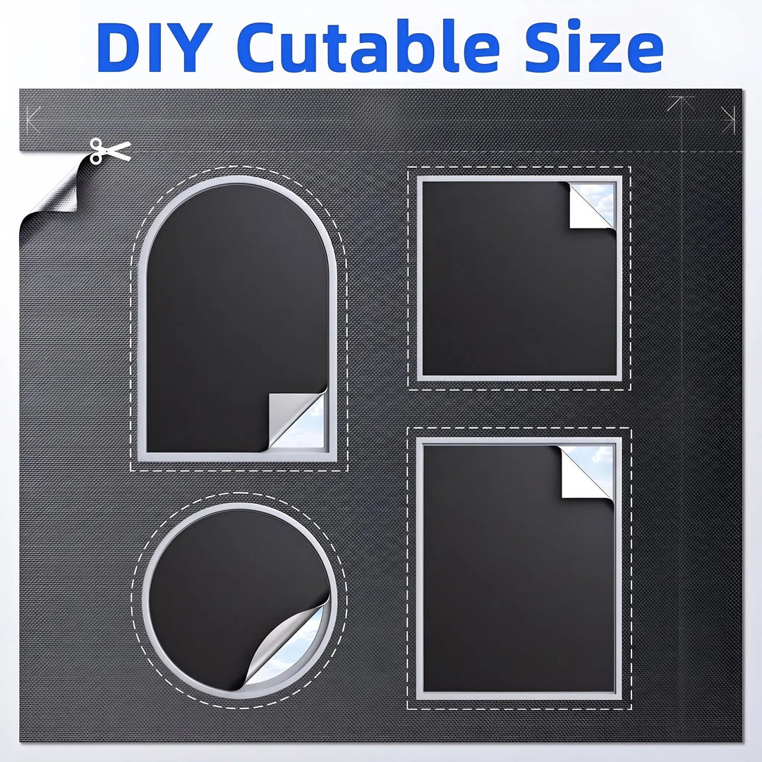Magnetic Portable Blackout Window Shade with Suction Cups, Four Sizes | Reinforced Magnetic and Suction Shade | Blackout Curtains