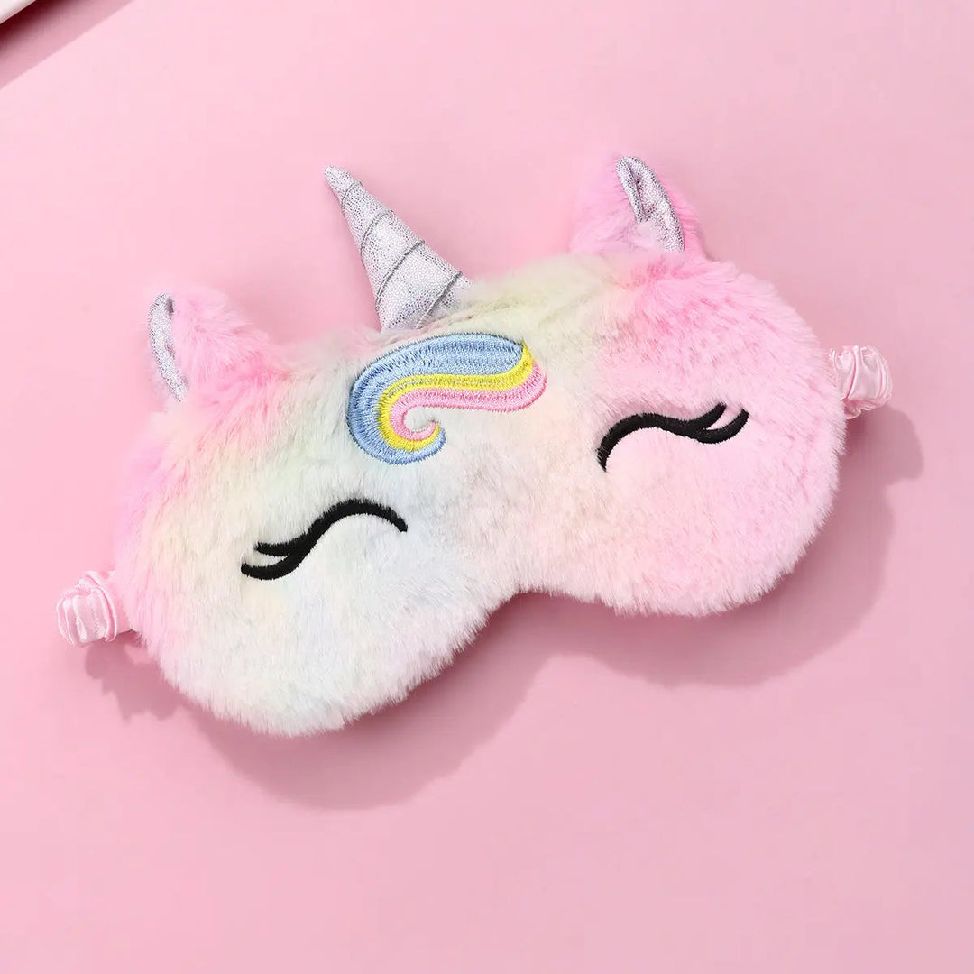 Cute Unicorn Sleep Mask with Stretchy Band for Kids Travel and Naps | Cute Kids Sleep Mask | Sleep Masks
