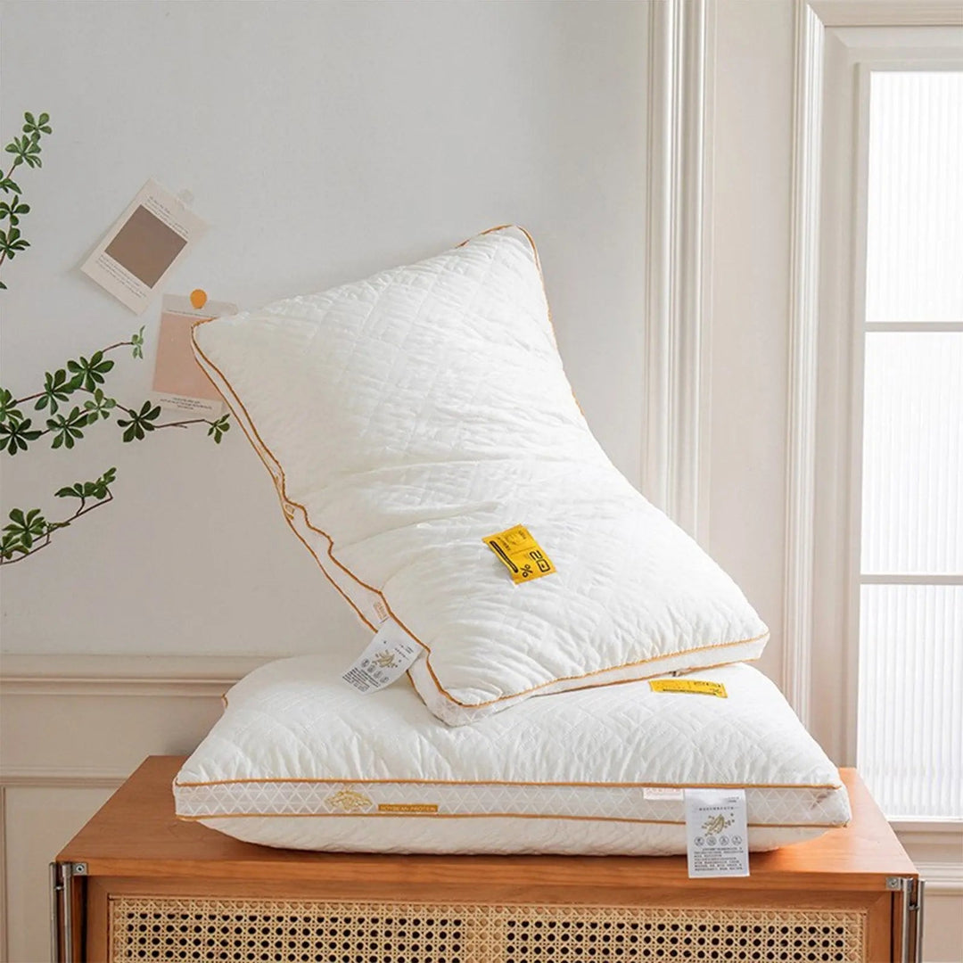 Soft Textile Soy Fiber Pillow with Ergonomic Height Support | Ergonomic Soy Fiber Pillow | Bed Pillows