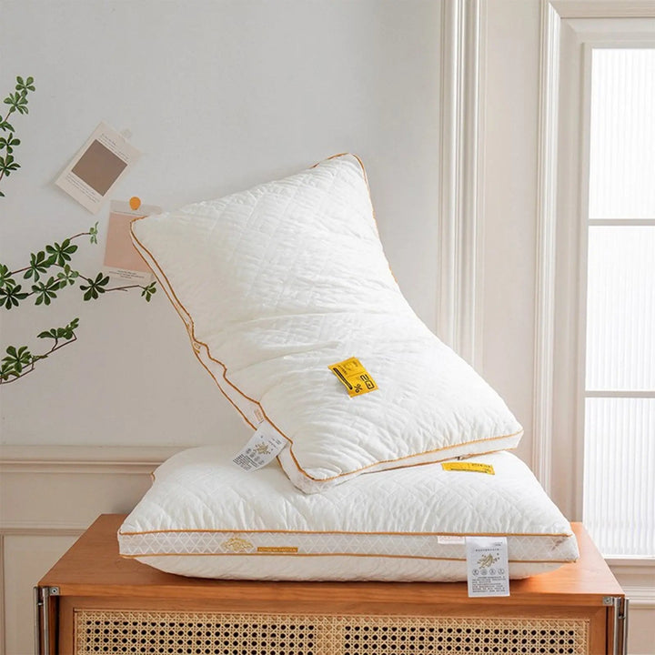 Soft Textile Soy Fiber Pillow with Ergonomic Height Support | Ergonomic Soy Fiber Pillow | Bed Pillows