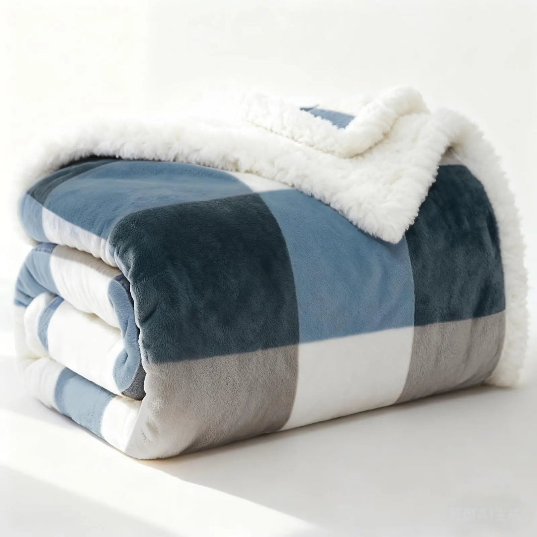 Double Layer Flannel Throw Blanket for Cozy Winter Bed and Sofa | Double Layer Flannel Winter Throw | Throw Blankets