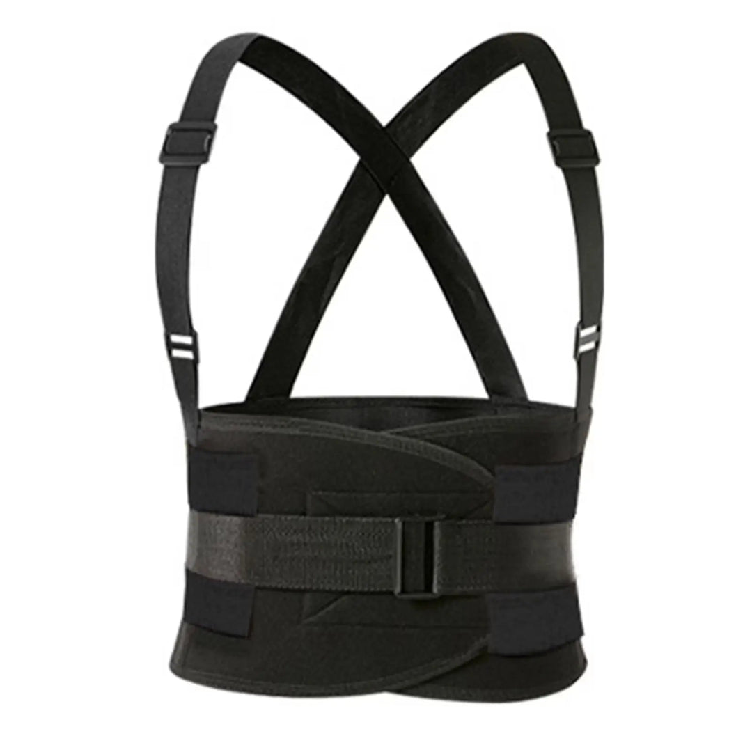 Heavy Duty Work Back Brace with Reinforced Lumbar Panels and Wide Velcro Straps | Sturdy Lumbar Support at Work | Back Supports