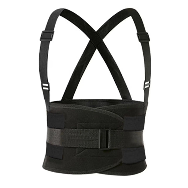 Heavy Duty Work Back Brace with Reinforced Lumbar Panels and Wide Velcro Straps | Sturdy Lumbar Support at Work | Back Supports