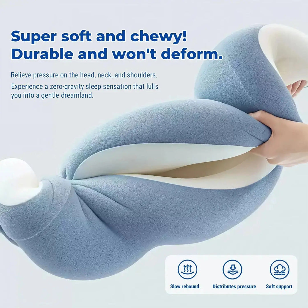 Slow Rebound Memory Foam Cervical Pillow with Ergonomic Concave Design | Neck Contour for Restful Nights | Bed Pillows