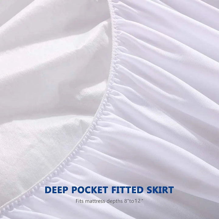 Quilted Waterproof Mattress Pad with Quiet 3-Layer TPU Protection | Quiet Protection, Soft Top | Mattress Protectors