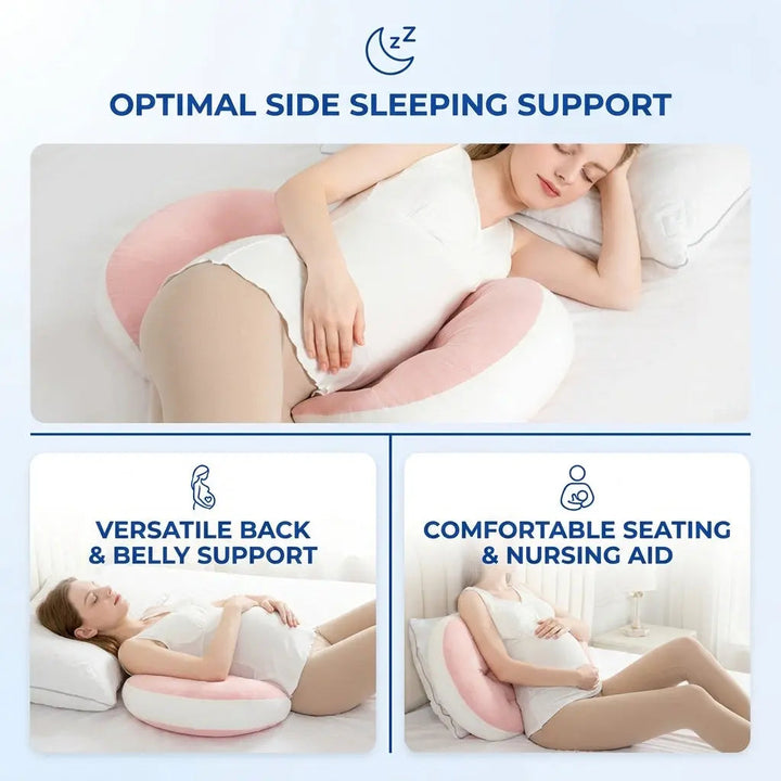 U-Shaped Cotton Maternity Support Pillow for Pregnancy and Nursing | U-Shaped Maternity Support Pillow | Maternity Pillows