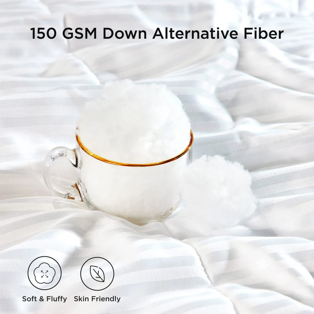Lightweight Cooling Duvet Insert with Box Stitch and 8 Corner Tabs | Airy Warmth for Summer Nights | Duvet Inserts