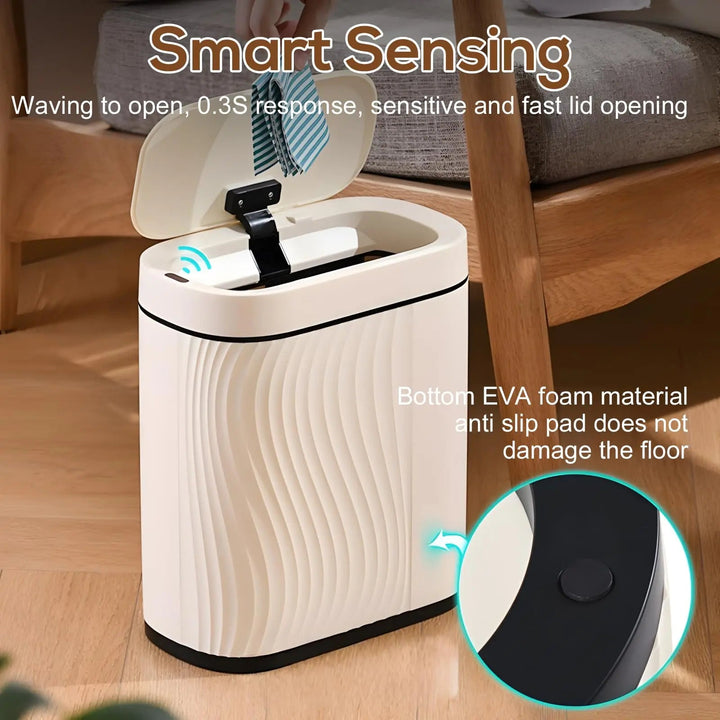 Smart Trash Can with Motion Sensor Lid for Bathroom, Kitchen and Office | Motion Sensor Smart Trash Can | Smart Bins