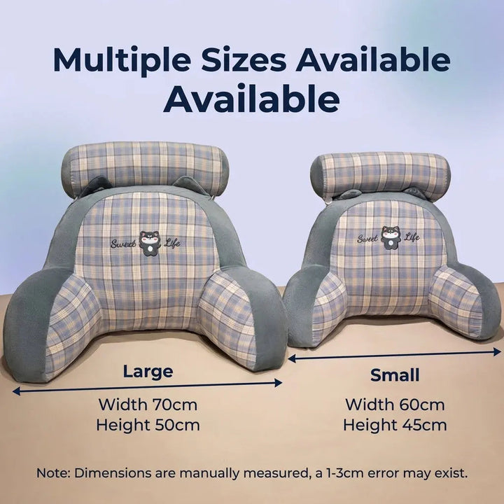 Soft Backrest Reading Cushion with Removable Cover and Animal Design | Cute Animal Bed Reading Cushion | Wedge Pillows