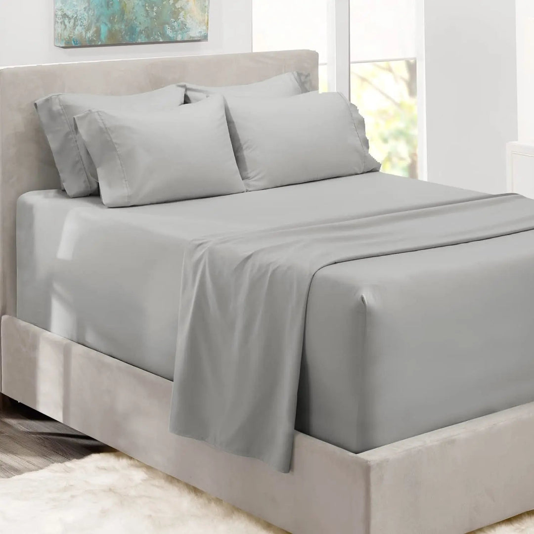 Coordinated Microfiber Sheet Set with Deep Pockets and Pillowcases | Matching Microfiber Sheets | Bedding Sets