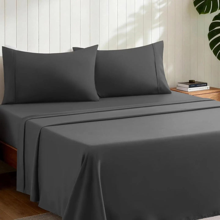 4 Piece Brushed Bedding Set with Deep Pocket Fitted Sheet | Soft Brushed Bedding Set | Bedding Sets