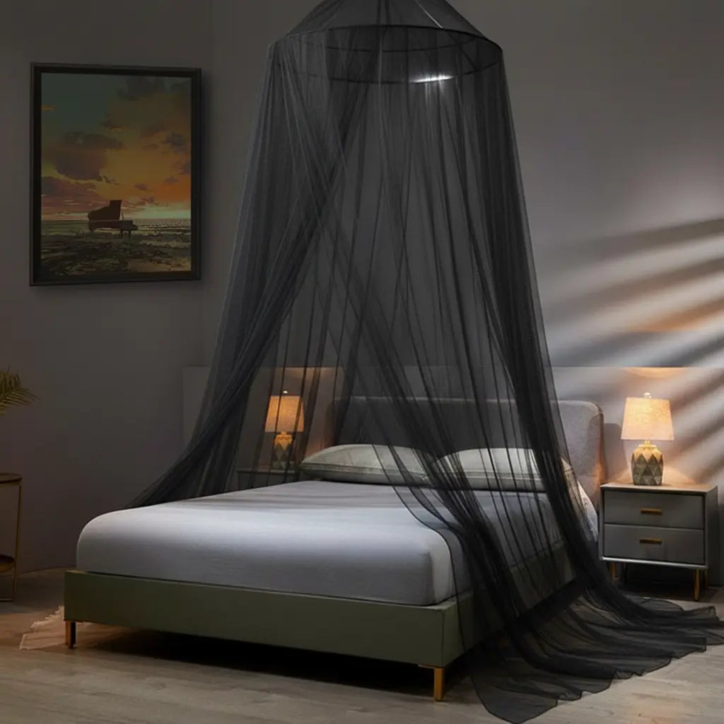 Large Dome Hanging Mosquito Net Bed Canopy for Queen, King and Twin Beds | Light Mesh Protection for Warm Nights | Bed Canopies