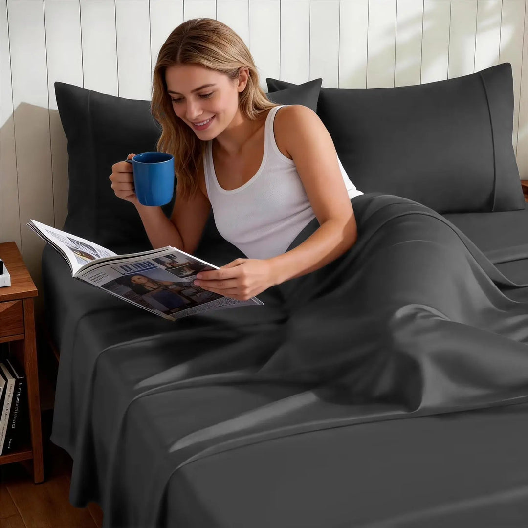 Soft Brushed Deep Pocket Sheet Set 4 Piece in Five Colors | Soft Everyday Sheet Set | Bedding Sets