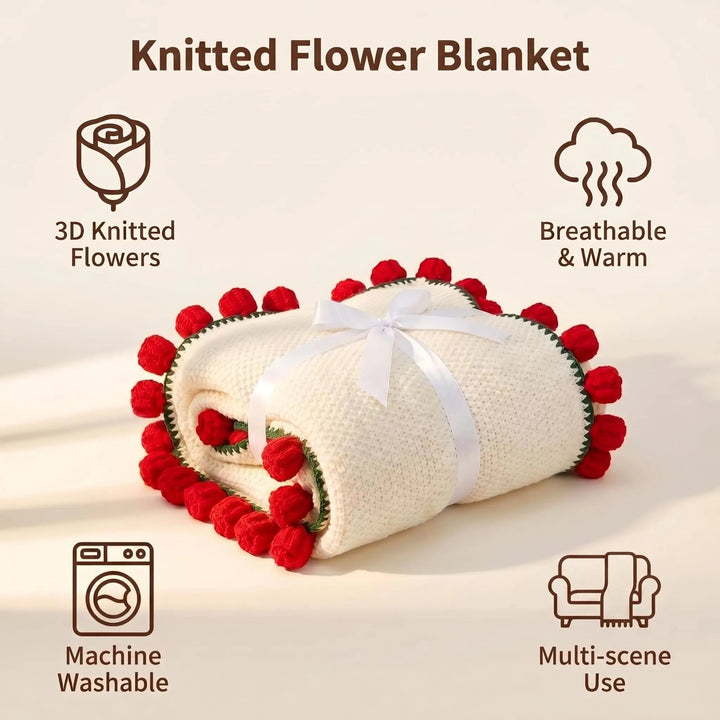 Crochet Flower Rose Bouquet Blanket for Cosy Home Decor | Flowers That Last, Blanket That Warms | Throw Blankets