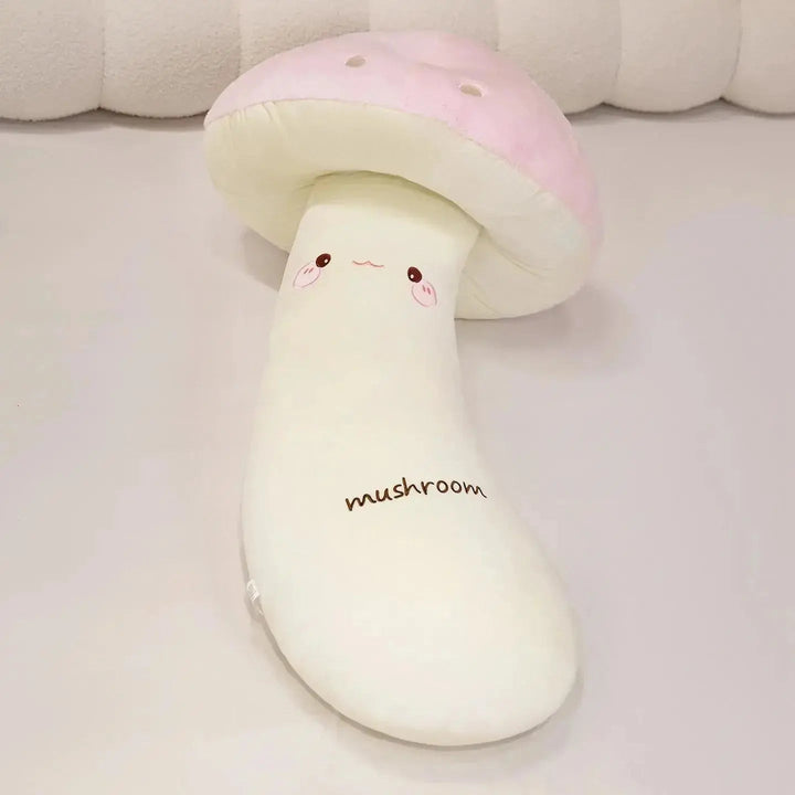 Mushroom Plush Pillow with Long Soft Cushion for Cuddling | Cuddly Mushroom Cushion | Plush Pillows