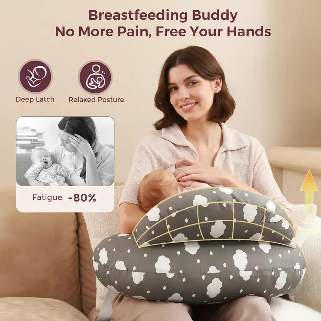 Wide Nursing Support Pillow for Comfortable Feeding Positions | Feeding Comfort for Parent and Baby | Nursing Pillows