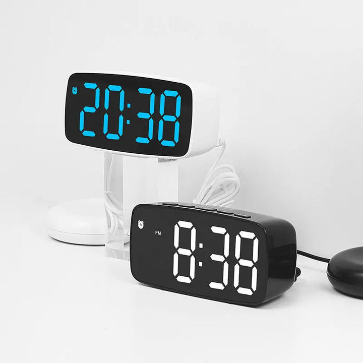 LED Vibrating Alarm Clock with Easy-Read Display for Deep Sleepers | Hard-to-Miss Vibrating Wake-Ups | Alarm Clocks
