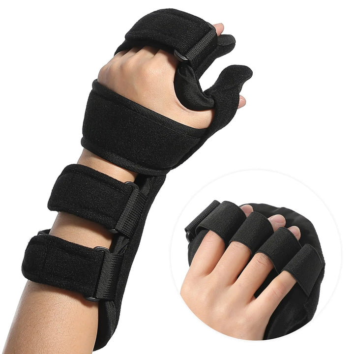 Adjustable Hand Support Brace with Finger Splints for Night and Day | Steady Hand Support for Rest | Support Braces