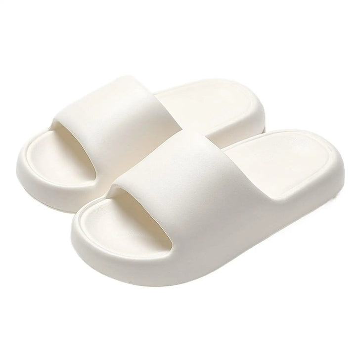 Cloud Platform Slide Slippers with Soft Sole and Non-Slip Design | Cushioned Cloud Slides for Home | Slippers