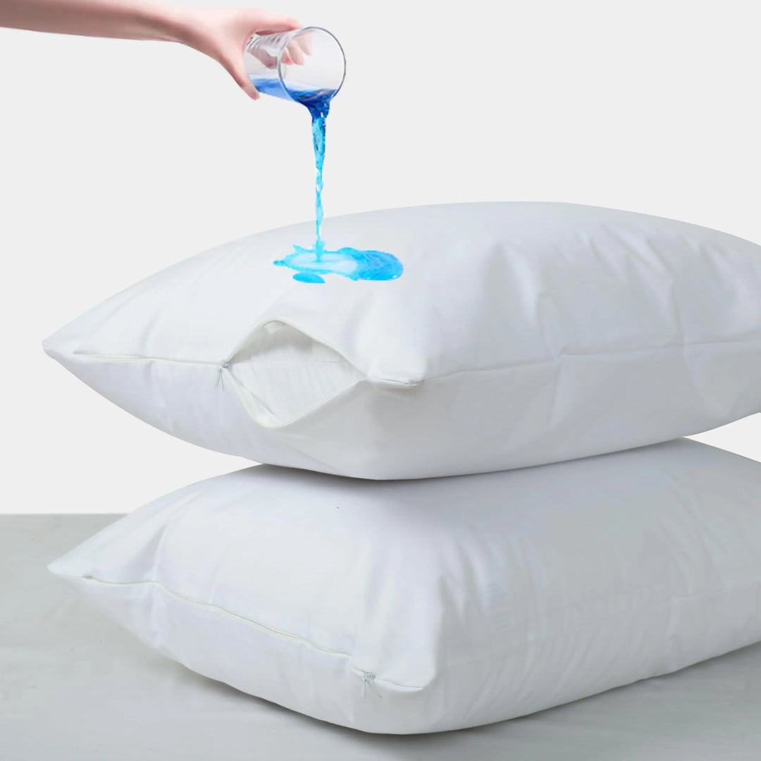 Cooling Nylon Pillowcase Set with Jacquard Weave and Zipper, 2 Pieces | Cool Pillow Surface for Summer | Pillowcases