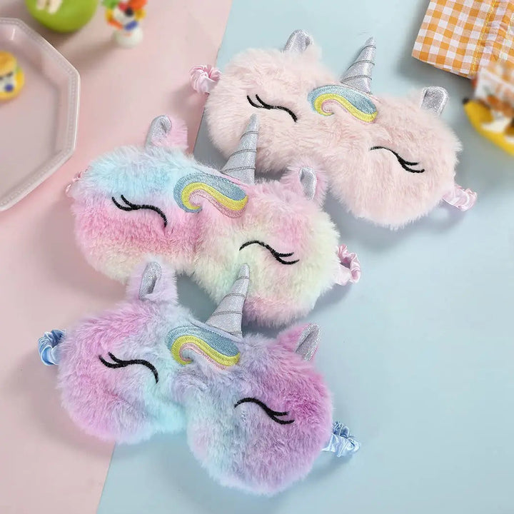 Cute Unicorn Sleep Mask with Stretchy Band for Kids Travel and Naps | Cute Kids Sleep Mask | Sleep Masks