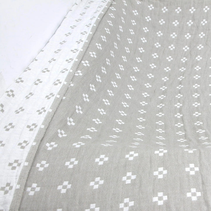 Japanese Style Reversible Cotton Muslin Blanket for Summer | Light, Breathable Summer Layer | Throw Blankets