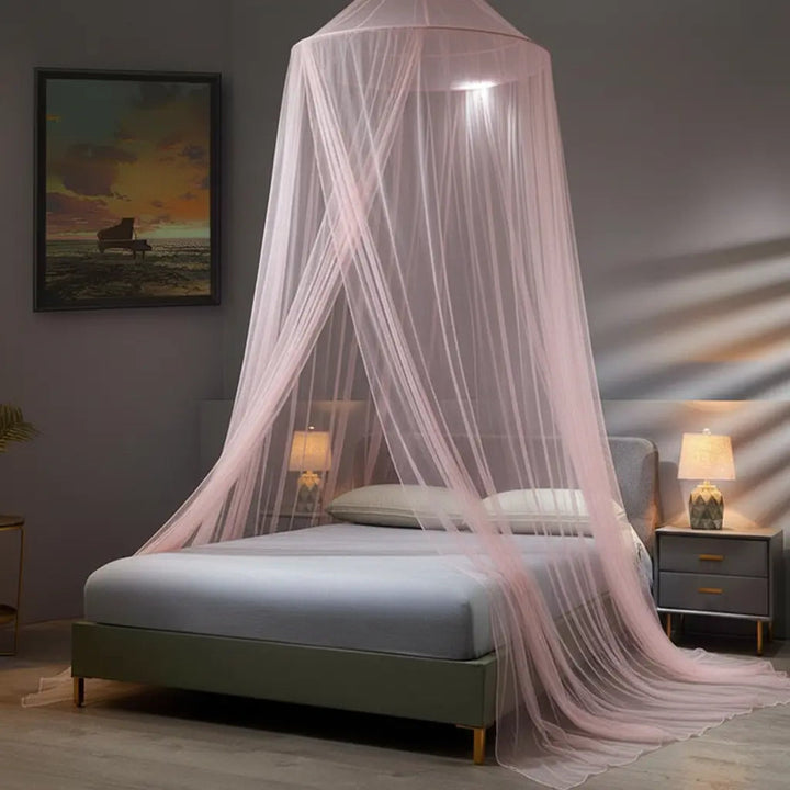 Large Dome Hanging Mosquito Net Bed Canopy for Queen, King and Twin Beds | Light Mesh Protection for Warm Nights | Bed Canopies