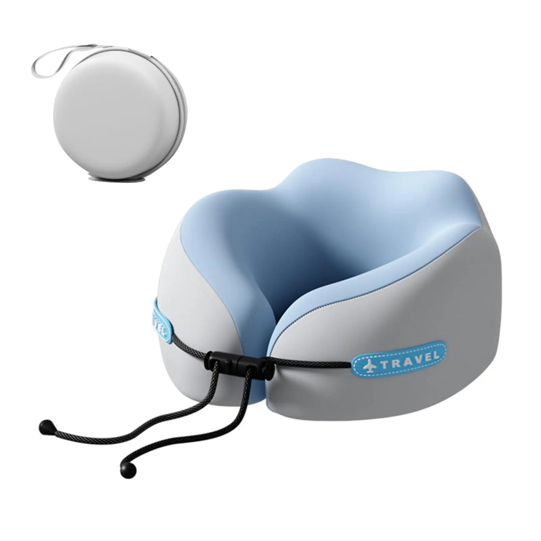 Portable U-Shaped Memory Foam Travel Pillow with Foldable Design | Foldable Neck Support Travel Pillow | Travel Pillows