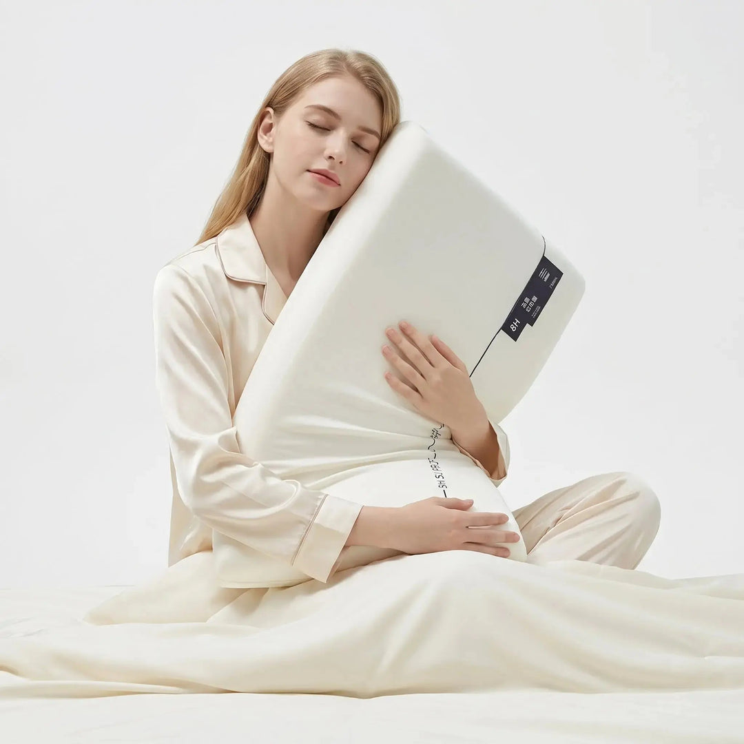 Slow Rebound Memory Foam Cervical Pillow with Ergonomic Concave Design | Neck Contour for Restful Nights | Bed Pillows
