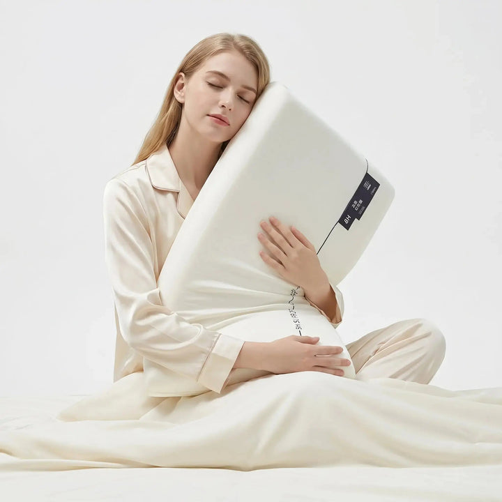 Slow Rebound Memory Foam Cervical Pillow with Ergonomic Concave Design | Neck Contour for Restful Nights | Bed Pillows