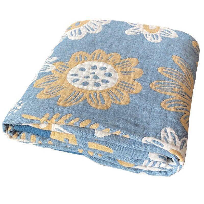 Soft Japanese-Style Cotton Throw Blanket for Beds and Sofas | Anti-Pilling Cotton Comfort All Year | Throw Blankets