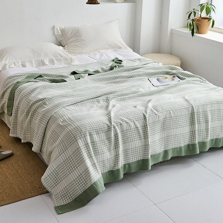 Soft Japanese-Style Cotton Throw Blanket for Beds and Sofas | Anti-Pilling Cotton Comfort All Year | Throw Blankets