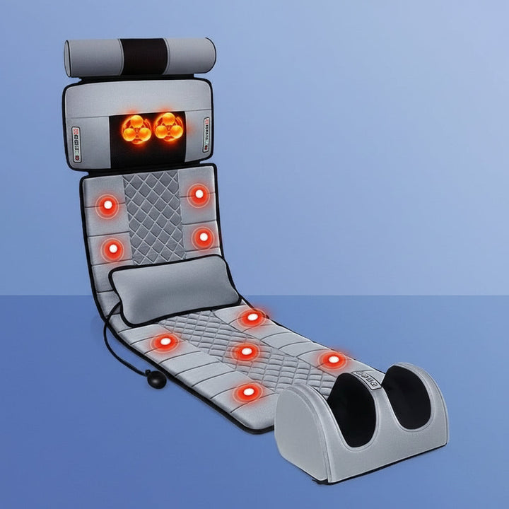 Foldable Full Body Massage Mat with Heat, Neck Pillow and Foot Section | Full Body Massage Mat with Heat | Massage Mats