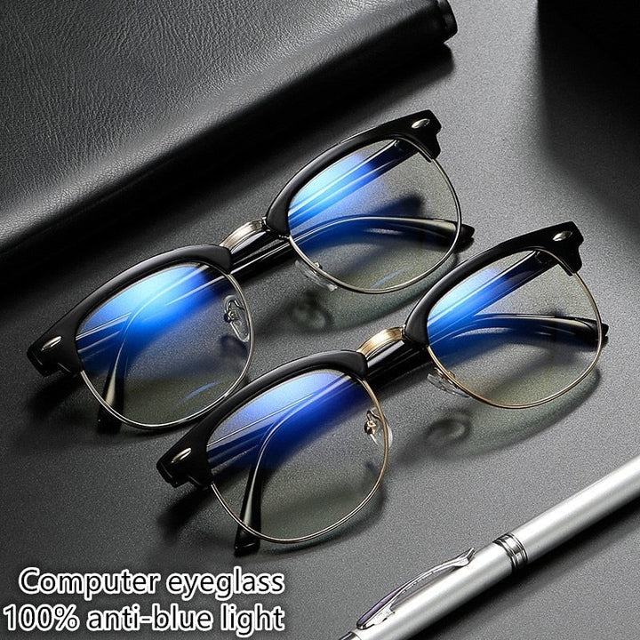 Anti-Glare Blue Light Blocking Glasses with UV Coating, Ultra-Light Frame | Clear-View Screen Glasses, Only 22.7 g | Blue Light Glasses
