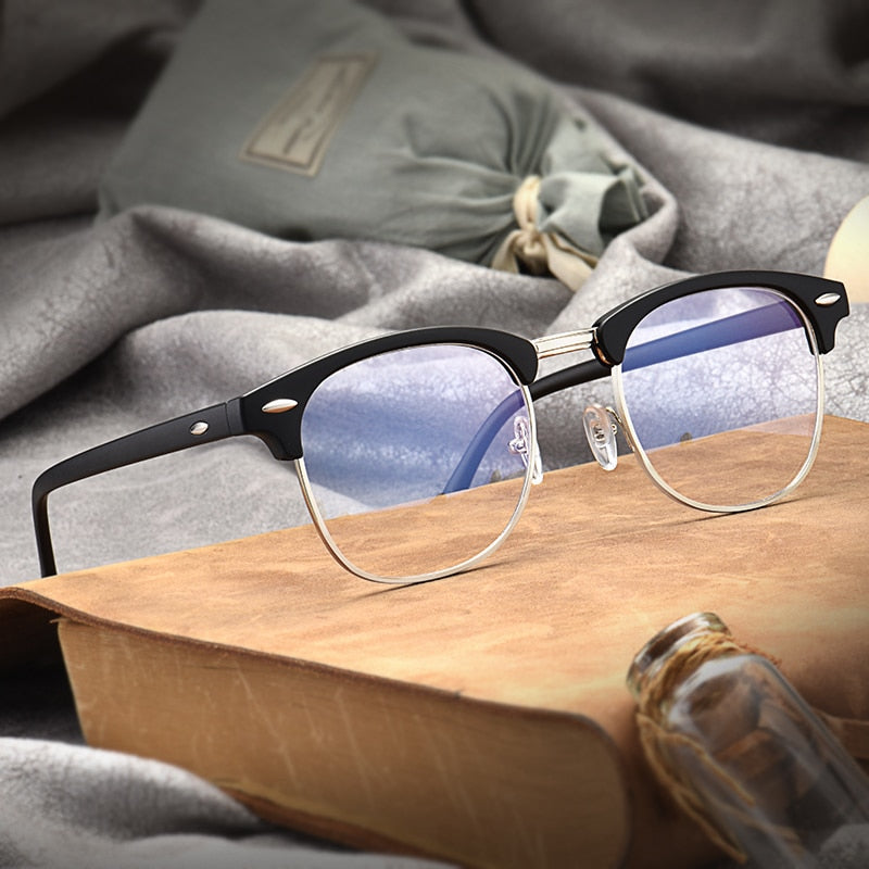 Anti-Glare Blue Light Blocking Glasses with UV Coating, Ultra-Light Frame | Clear-View Screen Glasses, Only 22.7 g | Blue Light Glasses