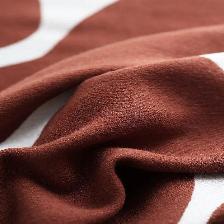 Abstract Bohemian Cotton-Acrylic Throw Blanket in Nordic Style, 130 x 180 cm | Abstract Nordic Boho Throw | Throw Blankets