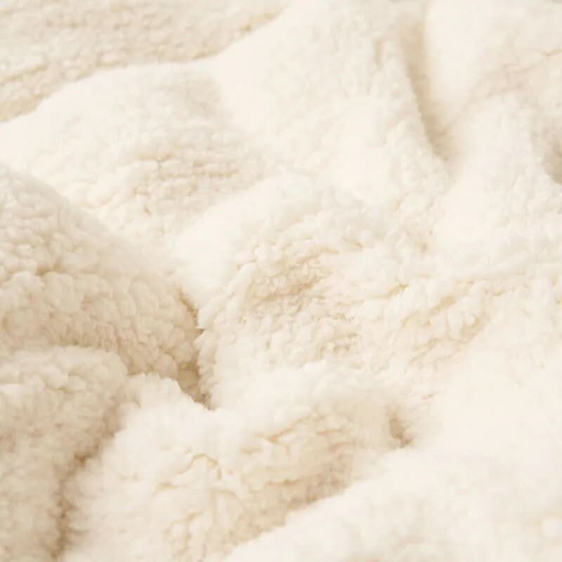 Reversible Sherpa and Fleece Blanket for Bed and Sofa in Four Sizes | Two Textures: Fleece and Sherpa | Throw Blankets