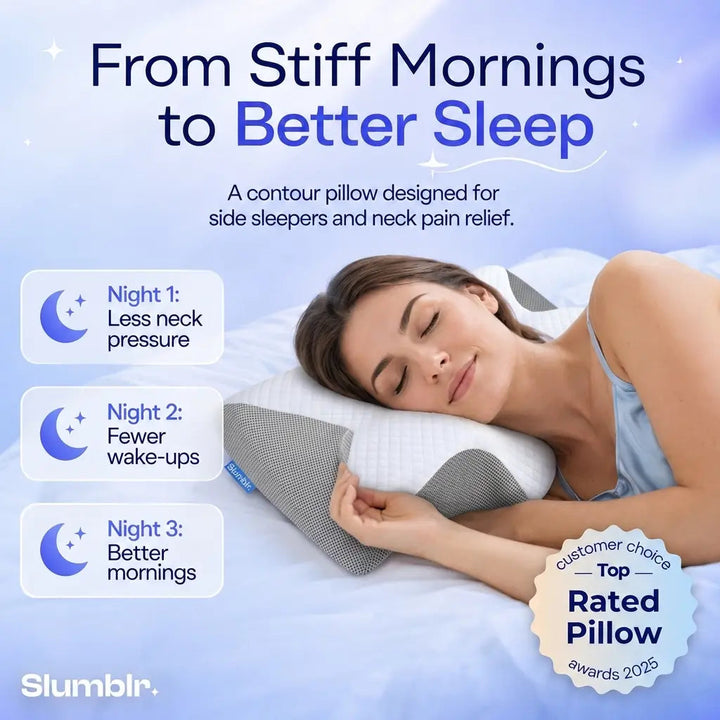 Contour Relief Memory Foam Pillow for Neck and Spine Support | Neck and Spine Comfort | Bed Pillows