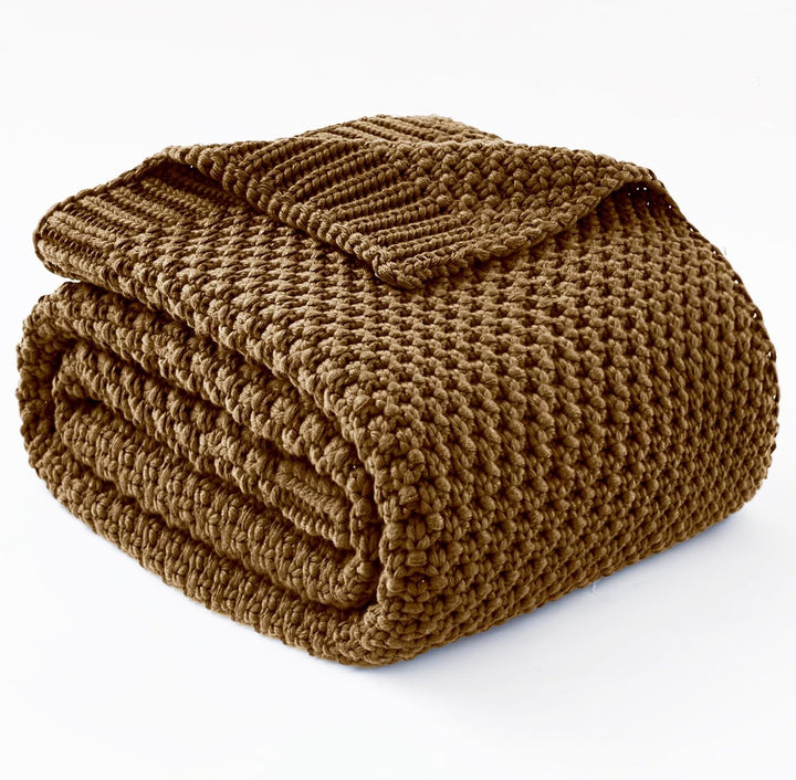 Knitted Weighted Blanket in Cooling Microfiber, 5 to 20 lb Options | Breathable Knit Weighted Comfort | Weighted Blankets